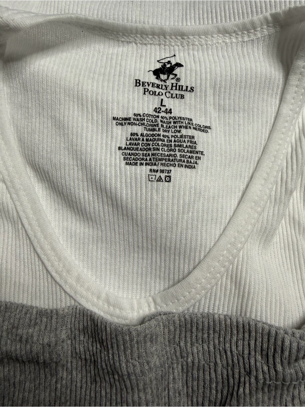 Beverly Hills Polo Club Men's Tank Top Set - Navy, Black, White, Gray - Picture 5 of 5